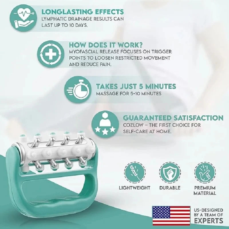 LymphoEase™ Handheld Fascia & Lymphatic Drainage Massager – Relieve, Restore, Renew