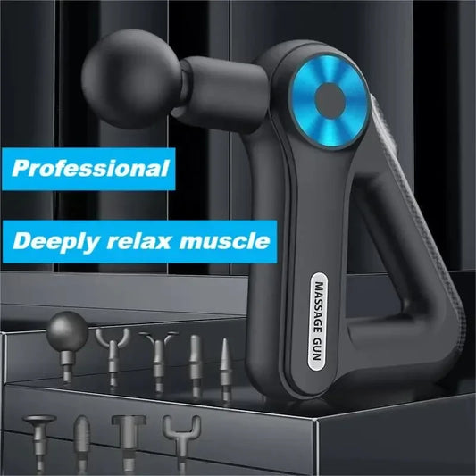 MoodFix Pro Percussion Massage Gun: 9 Speeds, 9 Heads, Ultra-Quiet Deep Tissue Relief (6mm Amplitude, 6kg Impact Force)