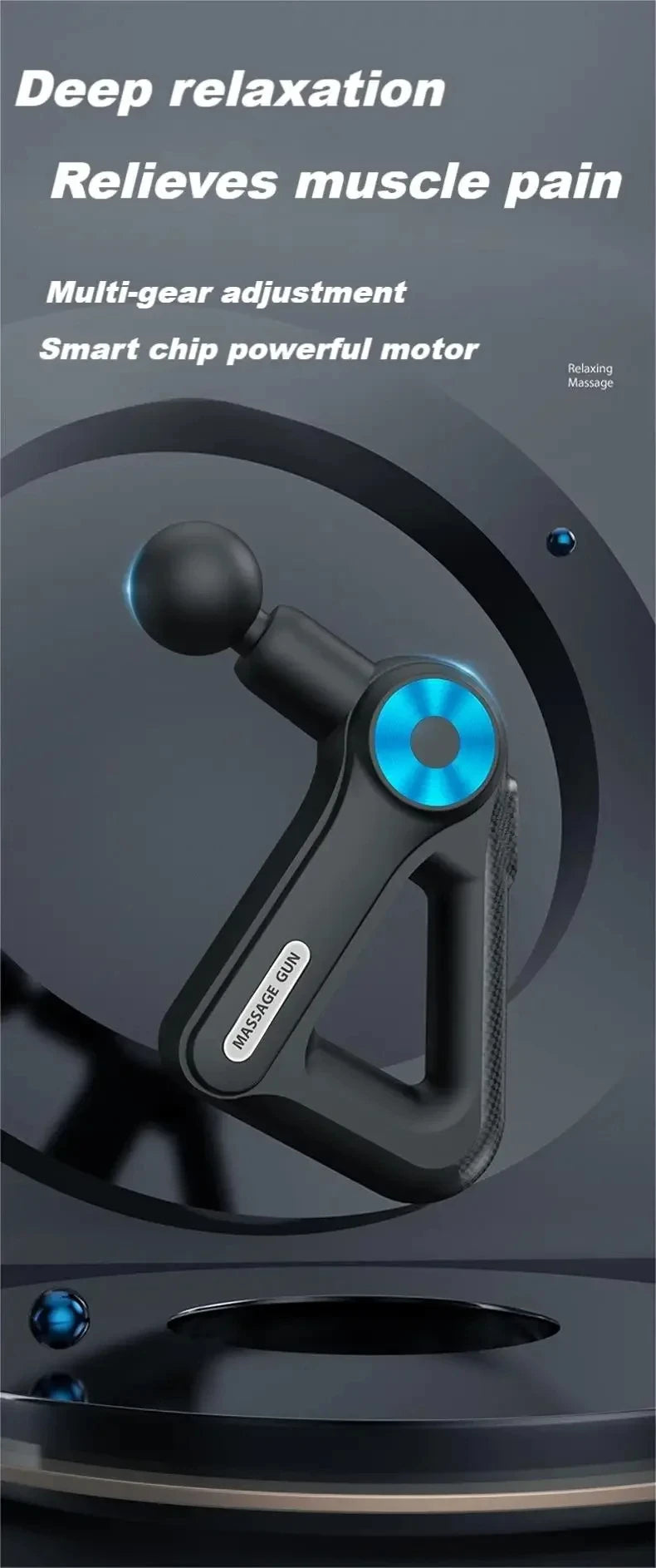 MoodFix Pro Percussion Massage Gun: 9 Speeds, 9 Heads, Ultra-Quiet Deep Tissue Relief (6mm Amplitude, 6kg Impact Force)