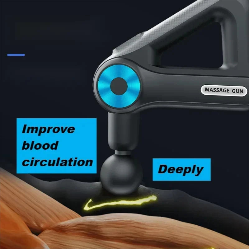 MoodFix Pro Percussion Massage Gun: 9 Speeds, 9 Heads, Ultra-Quiet Deep Tissue Relief (6mm Amplitude, 6kg Impact Force)